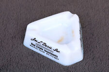 Ashtray Joe Davis Wauchula Florida Realtor Vintage Milk Glass Old Gift ZS for sale  Shipping to South Africa