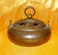old red copper smoking barrel / incense vessel, with Ming Dynasty seal mark   for sale  Shipping to South Africa