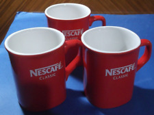 Used, 3 x Nestle NESCAFE Classic Red Coffee Rare Vintage Cups/Mugs Ceramic Porcelain ! for sale  Shipping to South Africa