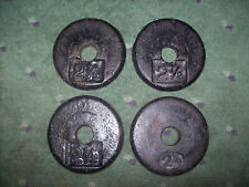 4 vtg "PANCAKE" 2.5s DUMBBELLS BarBell BodyBuilding Strongman WEIGHT PLATES gym for sale  Shipping to South Africa
