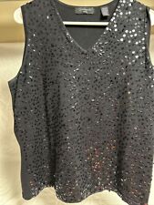 Suéter sem mangas Context feminino preto lantejoulas 1x comprar usado  Enviando para Brazil