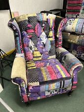 Fabric patchwork chesterfield for sale  PETERBOROUGH