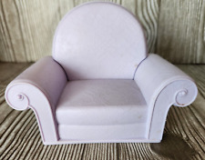 Barbie Purple Floral Arm Chair Nursery Living Room Doll Size READ for sale  Shipping to South Africa