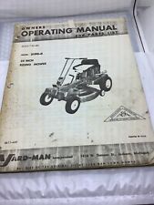 Yard Man 3190-0 Mustang 25 Riding Mower Operating And Parts Manual, used for sale  Frazeysburg