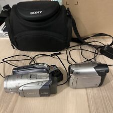 TWO Canon Video MiniDV Camcorders with A Sony Carrying Bag and a Fire Wire Cable for sale  Shipping to South Africa