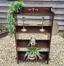 Antique Arts & Crafts Oak Bookcase Book Shelf Pegged Open Back 4 Tier, used for sale  Shipping to South Africa