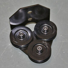 Steel Cable Tri Pulley Bracket BRKT-32A, 1/4" Wire Rope, 90° Hanger, 2" Wheels for sale  Shipping to South Africa