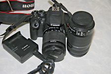 Canon EOS Rebel t5i 18MP DSLR Camera w/18-55mm IS, 55-250mm IS lenses,  charger for sale  Shipping to South Africa