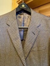 Oxxford 44L Cashmere Sport Coat 1 /4 Lined 2 Btn. Houndstooth Made In USA NICE for sale  Shipping to South Africa