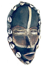 Auténtica máscara de fertilidad tribal africana hecha a mano de 10""x6""x2"" tela para carcasas de madera segunda mano  Embacar hacia Argentina