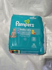Pampers Baby Dry Diapers Size 3, (16-28lb) 32 ct FREE SHIPPING! for sale  Shipping to South Africa