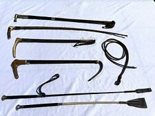 Lot 6 Vintage Riding Crops, One is a SWAINE ADENEY London, Stag Handle for sale  Shipping to South Africa