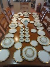 Aynsley EMPRESS Turquoise & Gold Encrusted 8 Place Dinner Service & Coffee Set for sale  Shipping to South Africa