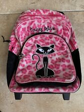 Mochila con ruedas para niños Pinkie's Palace negra gato rosa y negra, usado segunda mano  Embacar hacia Argentina