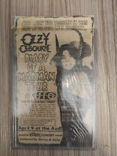 Anúncio de concerto vintage original Ozzy Osbourne turnê The DIARY OF A MADMAN comprar usado  Enviando para Brazil