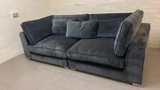large 4 seater sofa Sofology infinity Ex display black velvet for sale  SHEFFIELD