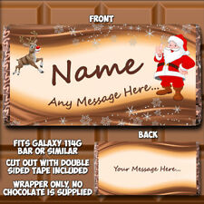 Envoltura de barra de chocolate para Galaxy 114g Navidad Navidad Santa regalo novedad W009 segunda mano  Embacar hacia Mexico