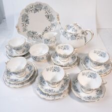 Vintage Royal Albert Bone China 21 Piece Silver Maple Tea Set -Tea Pot,Sugar,Jug for sale  Shipping to South Africa