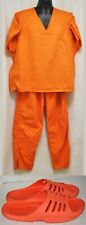 Genuine ACME Top Pants Shower 9-10 Shoes Orange PRISON Jail Convict XL Uniform for sale  Shipping to South Africa