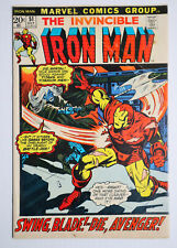1972 Invincible Iron Man 51, Marvel Comics 10/72, primera serie, 20 ¢ cubierta Ironman, usado segunda mano  Embacar hacia Argentina