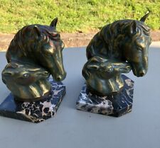 marble horse bookends for sale  Millers Creek