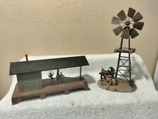 Used, O Scale Plasticville Station Loading Platform with 3 Figures & Windmill Display for sale  Shipping to South Africa