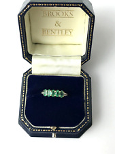 1.25ct Emerald and Diamond 9ct Gold Ring Emerald & Diamond Ring - Size P 1/2 for sale  Shipping to South Africa