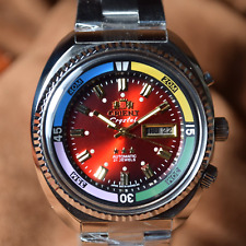 Relógio japonês Orient KING DIVER relógio automático KD 21 JEWELS mostrador vermelho original SK comprar usado  Enviando para Brazil