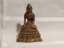 Vintage Tibetan Buddha Solid Hollow Brass or Bronze? Touching The Earth Statue, used for sale  Shipping to South Africa