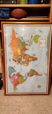 world framed map for sale  Kansas City