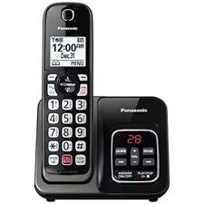Panasonic Cordless Phone Answering Machine Expandable Call Block 1 Handset Black for sale  Shipping to South Africa