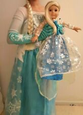 Original Tienda Disney Reina Elsa Frozen Disfraz Vestido 5/6 Zapatos 11/12 Vestido Muñeca segunda mano  Embacar hacia Mexico