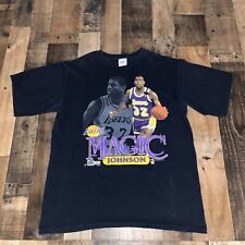 Camisa vintage Magic Johnson para hombre negra Los Angeles Lakers NBA baloncesto Salem L, usado segunda mano  Embacar hacia Argentina