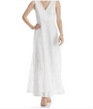 Vestido maxi de renda branco padrão botânico AQUA tamanho grande casamento chuveiro, usado comprar usado  Enviando para Brazil