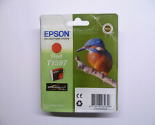 Used, Original Epson T1597 Red Martin-Fisherman Stylus Photo R2000 Packaging 06/2018 for sale  Shipping to South Africa