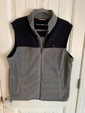 Chaleco de lana polar para hombre Tommy Hilfiger talla grande gris azul informal con cremallera completa segunda mano  Embacar hacia Argentina