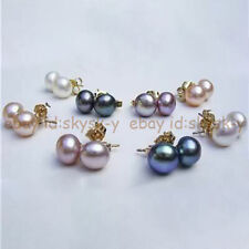 Wholesale 8 Pairs 4 Colors Akoya Freshwater Cultured Pearl Stud Earrings for sale  Shipping to South Africa