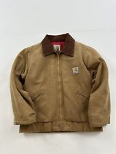 Jaqueta Detroit Vintage Carhartt Infantil Média 8 Marrom Feita Nos EUA Forrada comprar usado  Enviando para Brazil