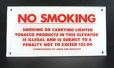 Smoking elevator sign for sale  Millersville