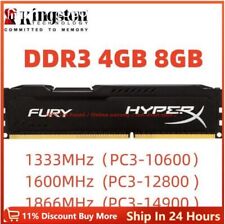 HyperX FURY DDR3 4GB 8GB 16GB 32G 1333 1600 1866 Desktop RAM Memory DIMM 240pins comprar usado  Enviando para Brazil