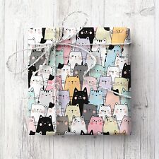 Cats wrapping paper for sale  WOODFORD GREEN