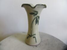 North Devon Glazed Nympton PotteryStudio Pottery Ceramic Vase 19.5cm Scalloped for sale  Shipping to South Africa