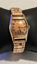 Vintage Gruen Men's Wrist Watch 10k Gold Filled Bezel Copper Face Needs TLC  for sale  Shipping to South Africa