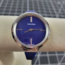 Relógio feminino Calvin Klein pulseira de silicone azul mostrador azul quartzo K4U231 comprar usado  Enviando para Brazil