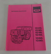 Betriebsanleitung Hatz Dieselmotor 1D20 1D30 1D35 1D40 1D60 1D80 von 1/1992 comprar usado  Enviando para Brazil