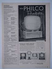 Philco Predicta World's 1st TV de tela giratória vintage 1958 1/2 página anúncio impresso original comprar usado  Enviando para Brazil