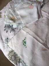 Vintage embroidery tablecloth for sale  WATCHET