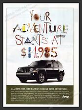 Jeep Patriot "Your Adventure Starts" anúncio publicitário impresso anos 2000 2007 comprar usado  Enviando para Brazil