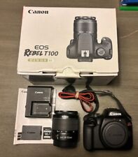 Câmera Digital SLR Canon EOS Rebel T100 18MP 32GB SD com Kit de Lente 18-55mm III, usado comprar usado  Enviando para Brazil
