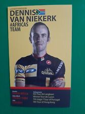CYCLING cycling card DENNIS VAN NIEKERK team MTN QHUBEKA 2014 FO 18/11 cm for sale  Shipping to South Africa